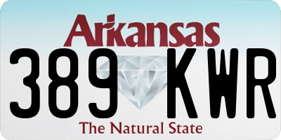 AR license plate 389KWR