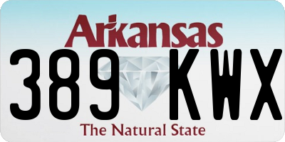 AR license plate 389KWX