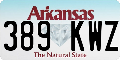 AR license plate 389KWZ