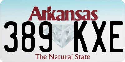 AR license plate 389KXE