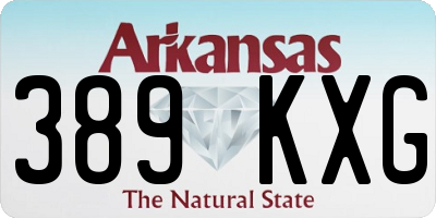 AR license plate 389KXG