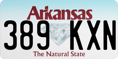 AR license plate 389KXN