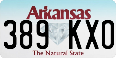 AR license plate 389KXO