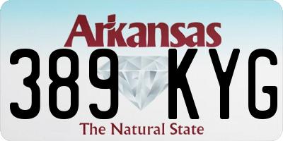 AR license plate 389KYG