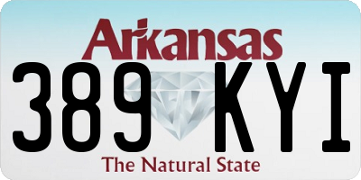 AR license plate 389KYI