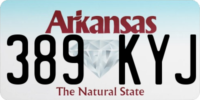 AR license plate 389KYJ