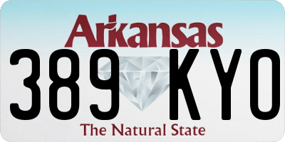 AR license plate 389KYO