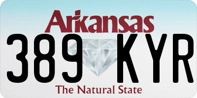 AR license plate 389KYR