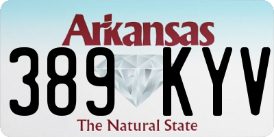 AR license plate 389KYV