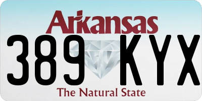 AR license plate 389KYX