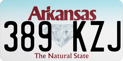 AR license plate 389KZJ
