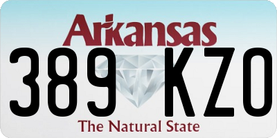 AR license plate 389KZO