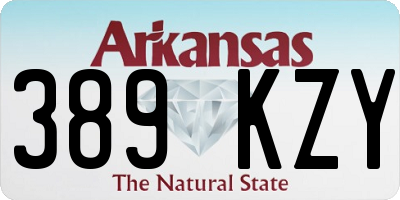 AR license plate 389KZY