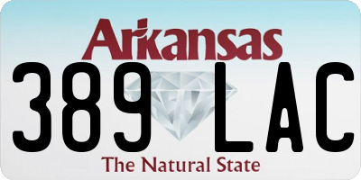 AR license plate 389LAC