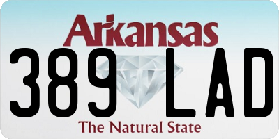 AR license plate 389LAD