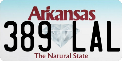 AR license plate 389LAL