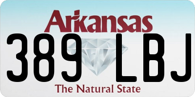 AR license plate 389LBJ