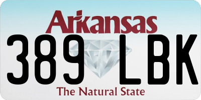 AR license plate 389LBK