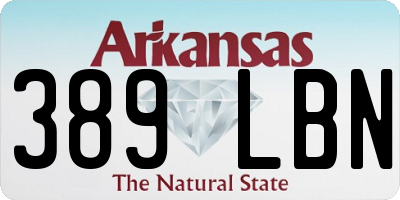 AR license plate 389LBN