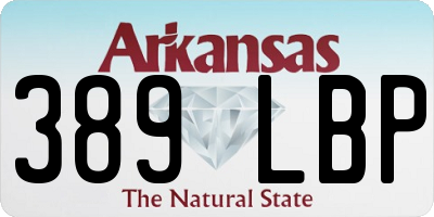 AR license plate 389LBP