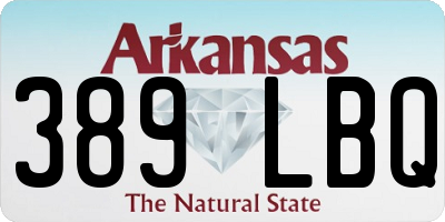AR license plate 389LBQ