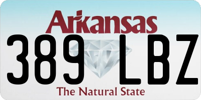 AR license plate 389LBZ