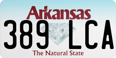 AR license plate 389LCA