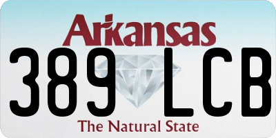 AR license plate 389LCB
