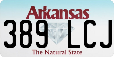 AR license plate 389LCJ