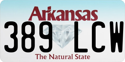 AR license plate 389LCW
