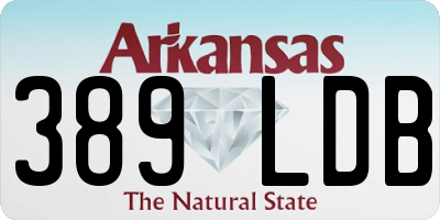 AR license plate 389LDB