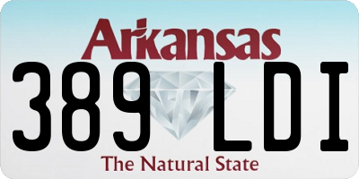 AR license plate 389LDI
