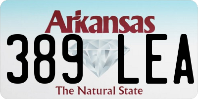 AR license plate 389LEA