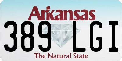 AR license plate 389LGI