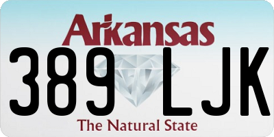 AR license plate 389LJK
