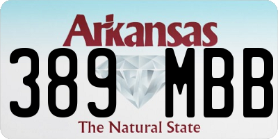 AR license plate 389MBB