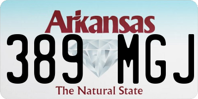 AR license plate 389MGJ