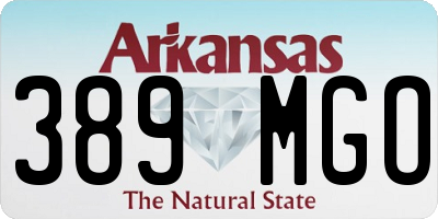 AR license plate 389MGO