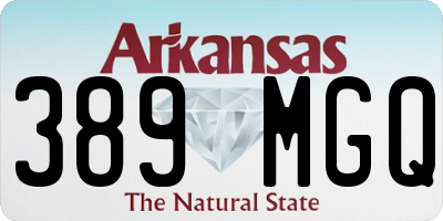 AR license plate 389MGQ