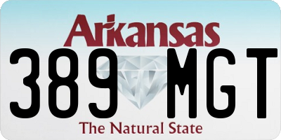 AR license plate 389MGT