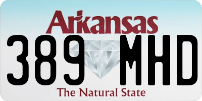 AR license plate 389MHD