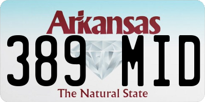 AR license plate 389MID