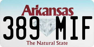 AR license plate 389MIF