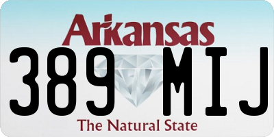 AR license plate 389MIJ
