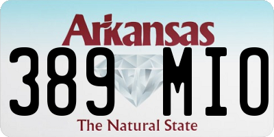 AR license plate 389MIO