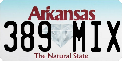 AR license plate 389MIX
