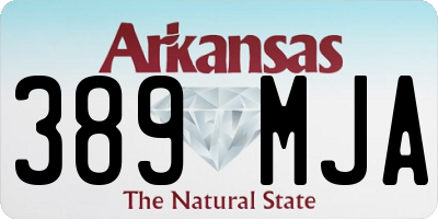 AR license plate 389MJA