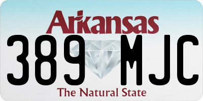 AR license plate 389MJC