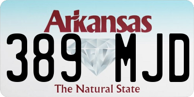 AR license plate 389MJD