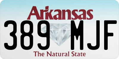 AR license plate 389MJF